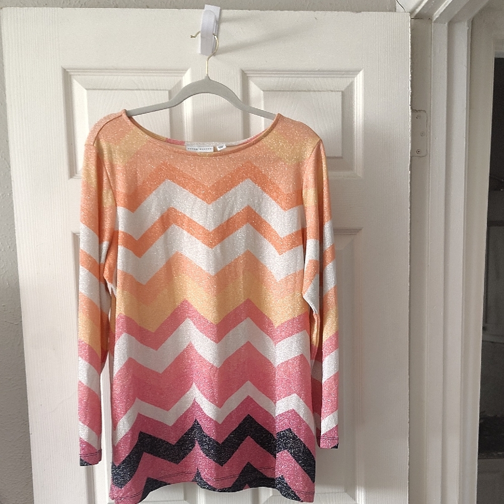 Colorful Chevron Long Sleeve Top